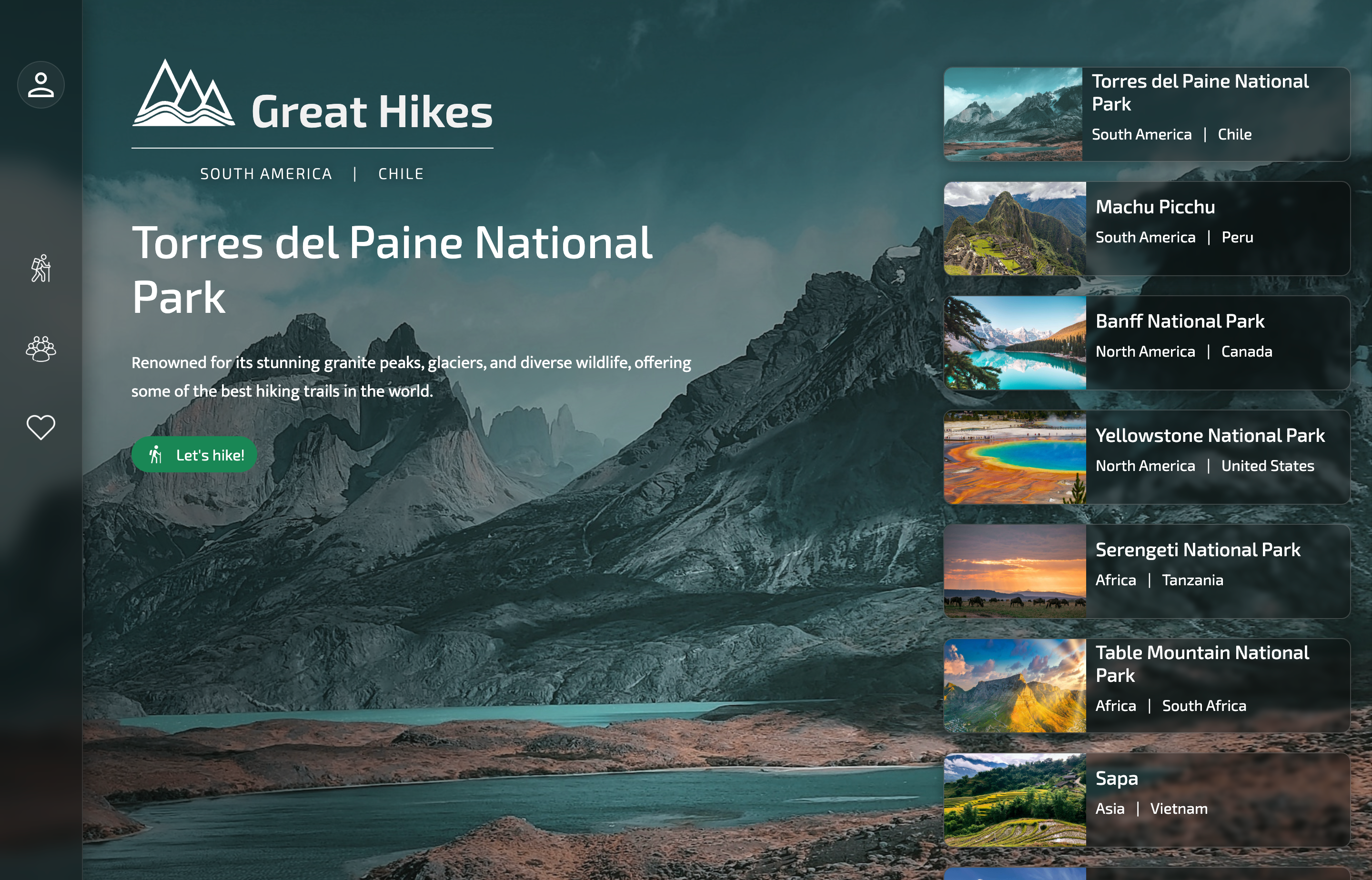 Great Hikes screenshot 2